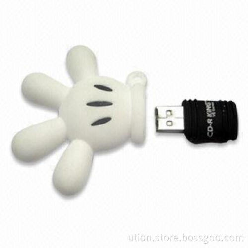 USB Flash Drive in Magic Glove Design, 1 to 64GB Memory Capacity, Supports USB1.1 and 2.0 Interface